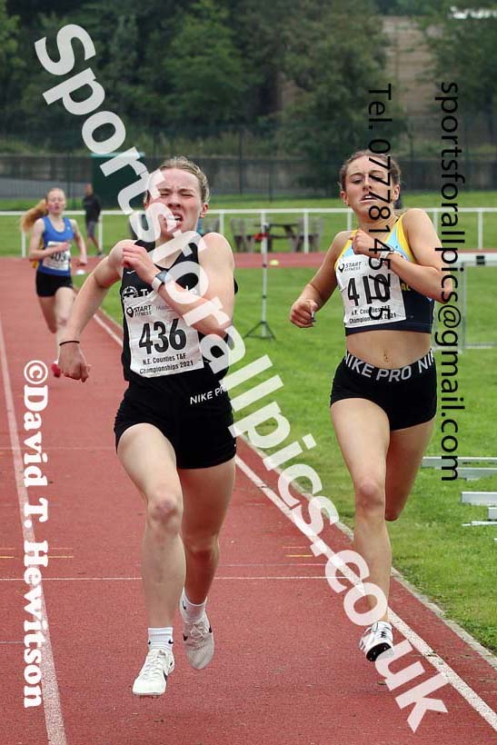 Women and Girls 1500 metres, 2021 North Eastern Track and Field Champs., Middesbrough. Photo: David T. Hewitson/Sports for All Pics